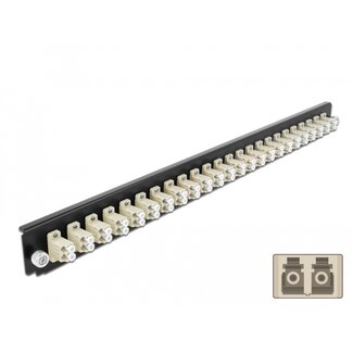 DeLOCK Delock 19″ Splice Box Front Panel 24 port LC Duplex beige