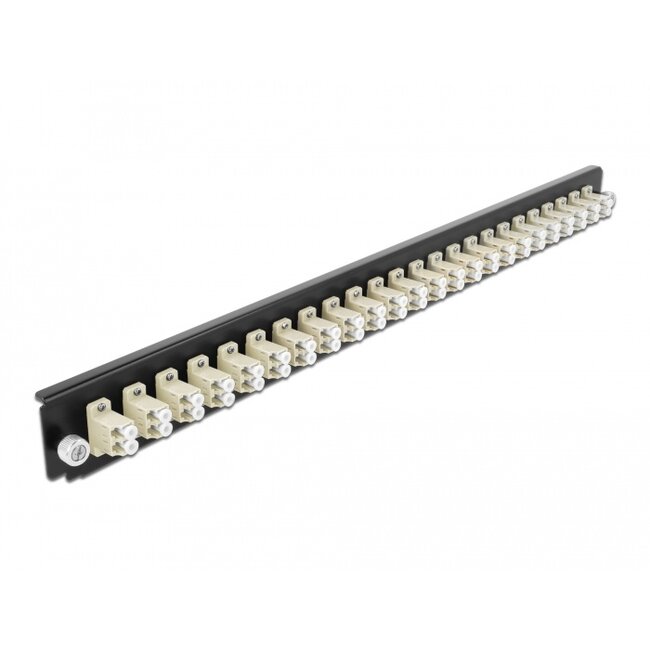 Delock 19″ Splice Box Front Panel 24 port LC Duplex beige