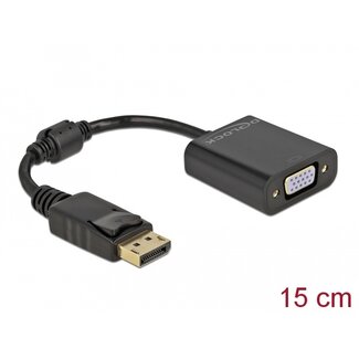 DeLOCK Delock Adapter DisplayPort 1.2 male to VGA female black