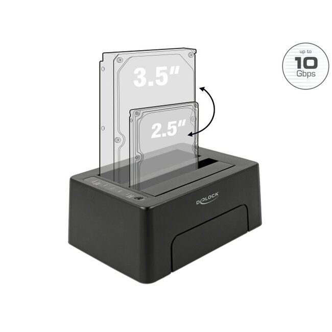 Delock USB Type-C™ 3.1 Docking Station for 2 x SATA HDD / SSD with Clone Function