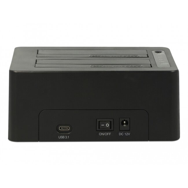 Delock USB Type-C™ 3.1 Docking Station for 2 x SATA HDD / SSD with Clone Function