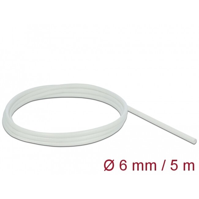 Delock Fiberglass Sleeving 5 m x 6 mm white