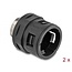 Delock Conduit Fitting with brass external thread M32 black 2 pieces