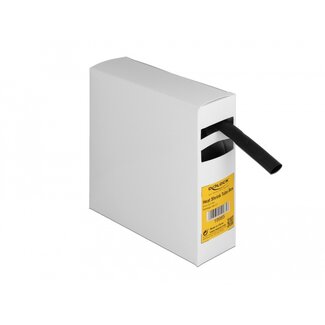 DeLOCK Delock Heat shrink tube Box, with inside adhesive, shrinkage ratio 3:1, 5 m x 12.7 mm black