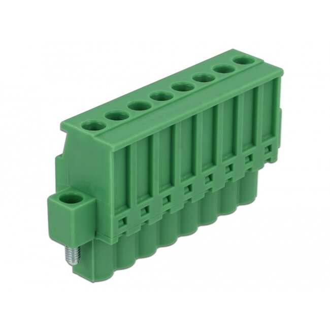 Delock Terminal block set for DIN rail 8 pin with screw lock
