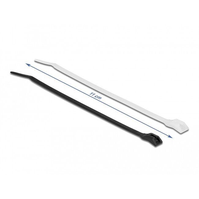 Delock Cable tie with flat head L 110 x W 2.5 mm 100 pieces