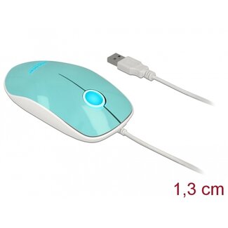 DeLOCK Delock Optical 3-button LED Mouse USB Type-A turquoise