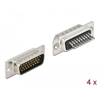 DeLOCK Delock D-Sub HD 26 pin male metal, solder version, 4 pieces