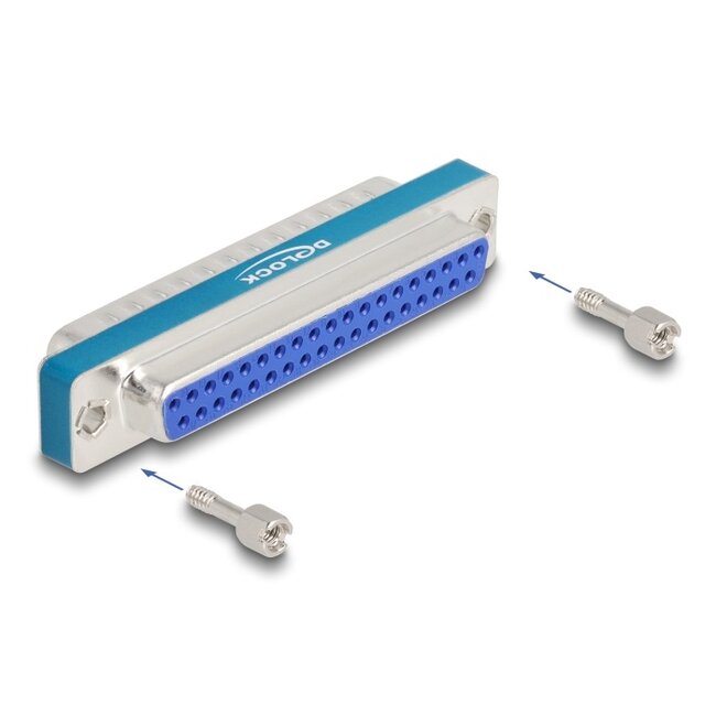 Delock RF/EMI Interference Suppression Filter D-Sub 37 pin male to female with low-pass inductive