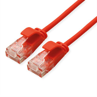 Roline ROLINE UTP Data Center Patchkabel Cat.6A (Class EA), LSOH, extra dun, rood, 1 m