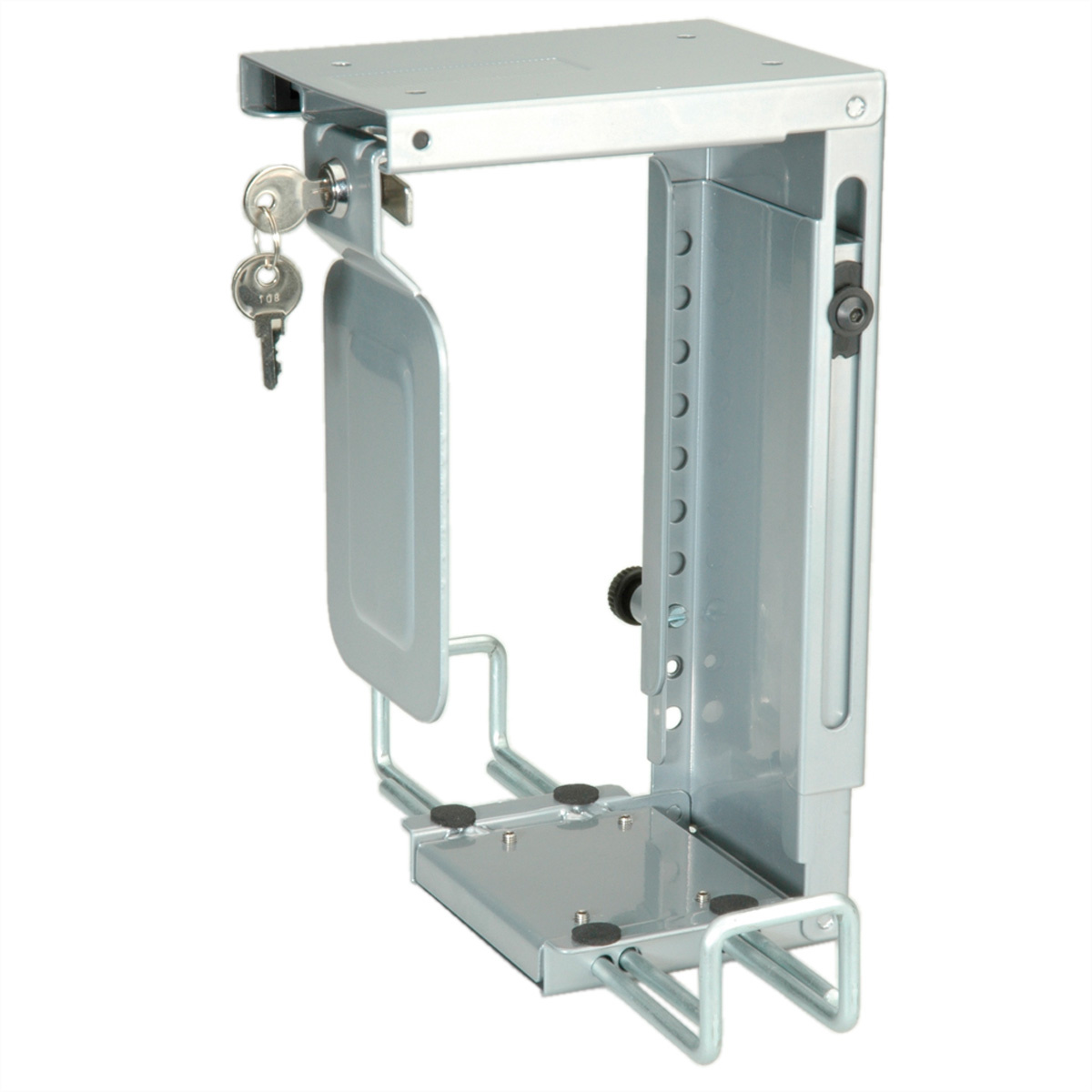Mini Pc Houder, Afsluitbaar, Zilver