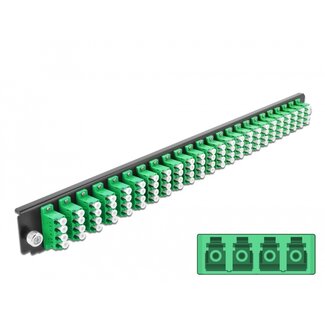 DeLOCK Delock 19″ Splice Box Front Panel 24 port LC Quad green