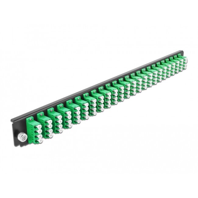 Delock 19″ Splice Box Front Panel 24 port LC Quad green