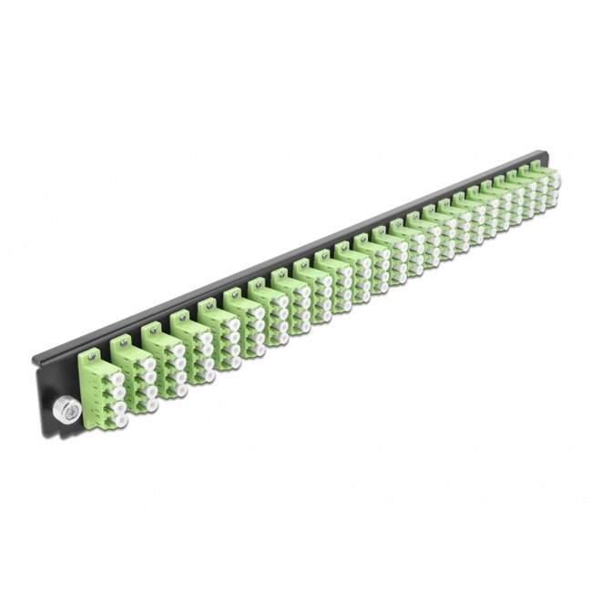 Delock 19″ Splice Box Front Panel 24 port LC Quad limegreen