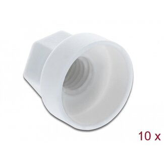 DeLOCK Delock Protective cap hexagon for screw M6 white 10 pieces