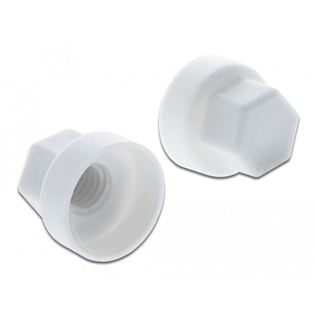 Delock Protective cap hexagon for screw M6 white 10 pieces