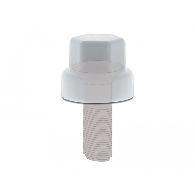 Delock Protective cap hexagon for screw M6 white 10 pieces