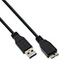 InLine® USB 3.0 kabel, AM / Micro BM, zwart, 0.3m