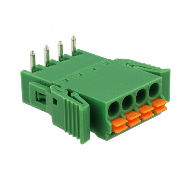 Delock Terminal block set for PCB 4 pin 3.81 mm pitch horizontal