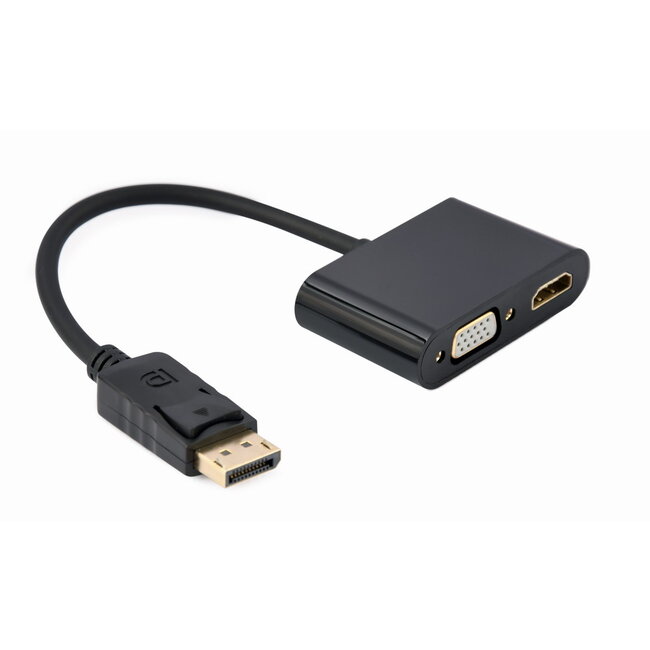 DisplayPort naar HDMI + VGA adapterkabel, zwart