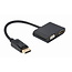 DisplayPort naar HDMI + VGA adapterkabel, zwart