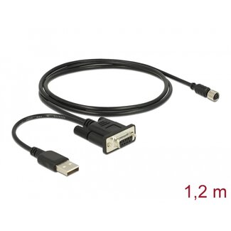 Navilock Navilock Connection Cable M8 female waterproof > DB9 female RS-232 1.2 m