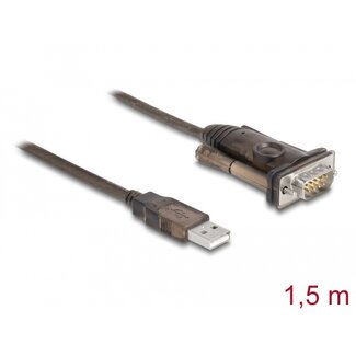 DeLOCK Delock Adapter USB 2.0 Type-A to 1 x Serial RS-232 D-Sub 9 pin male with screws 1.5 m