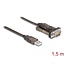 Delock Adapter USB 2.0 Type-A to 1 x Serial RS-232 D-Sub 9 pin male with screws 1.5 m