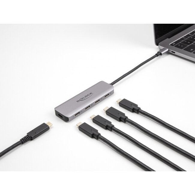 Delock USB 5 Gbps 4 Port USB Type-C™ Hub with USB Type-C™ connector