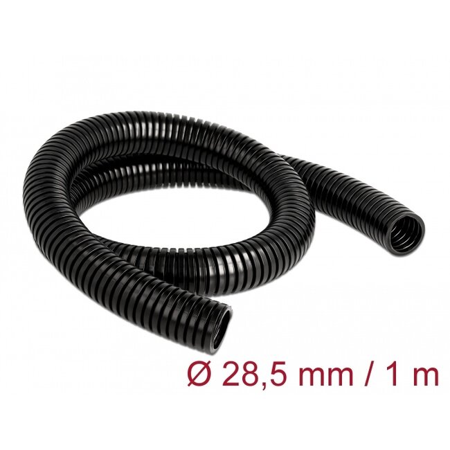 Delock Cable protection sleeve 1 m x 28.5 mm black