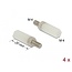 Delock Standoff M4 x M4, hexagon, inside / outside, 20 mm natural 4 pcs