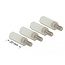 Delock Standoff M4 x M4, hexagon, inside / outside, 20 mm natural 4 pcs
