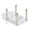 Delock Standoff M4 x M4, hexagon, inside / outside, 20 mm natural 4 pcs