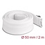Delock Braided Sleeve with zip fastener heat-resistant 2 m x 50 mm white