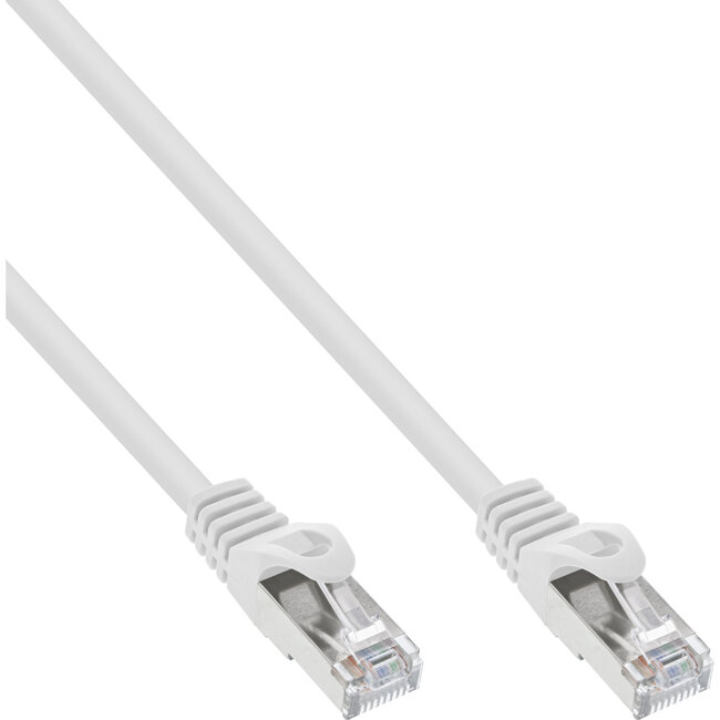 InLine® Patchkabel, S-FTP, Cat. 5e, wit, 0.25m