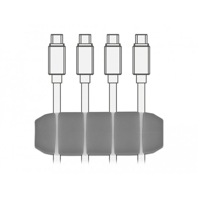 Delock Cable Holder with 4 feed-throughs trapezoid Set 4 pieces