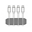 Delock Cable Holder with 4 feed-throughs trapezoid Set 4 pieces