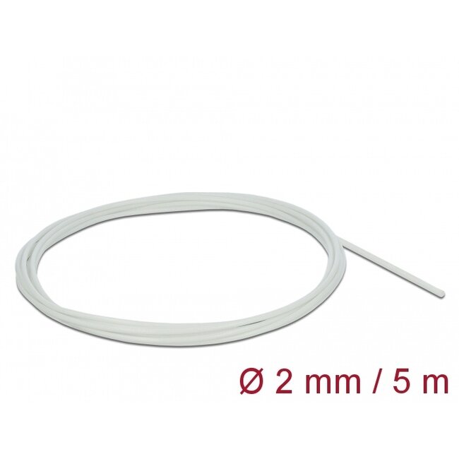 Delock Fiberglass Sleeving 5 m x 2 mm white