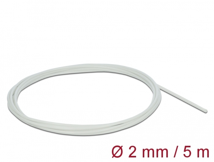 Delock Fiberglass Sleeving 5 m x 2 mm white |