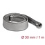 Delock Braided Sleeve with zip fastener heat-resistant 1 m x 30 mm grey