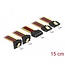 Delock Cable SATA 15 pin power plug with latching function > SATA 15 pin power receptacle 2 x straight / 2 x down 15 cm