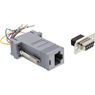 InLine® InLine® Adapter, 9-pins D-Sub V naar RJ45 V