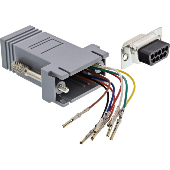 InLine® Adapter, 9-pins D-Sub V naar RJ45 V