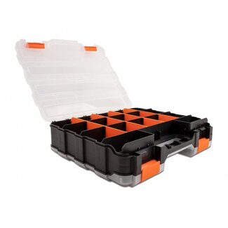 DeLOCK Delock Sorting box with 34 compartments 320 x 270 x 80 mm orange / black