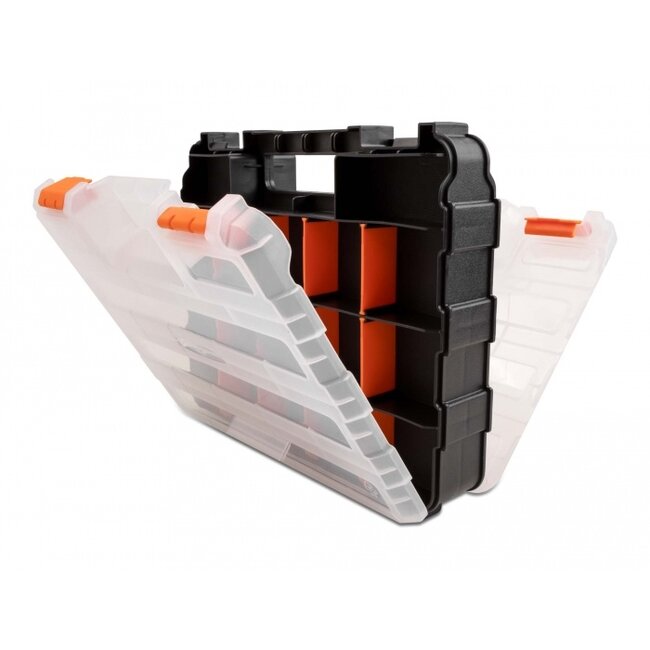 Delock Sorting box with 34 compartments 320 x 270 x 80 mm orange / black