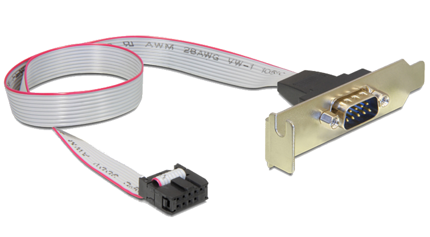 Gembird CC-DB9ML-01 IDC 10pin DB9 Serial Zwart, Grijs, Zilver kabeladapter/verloopstukje