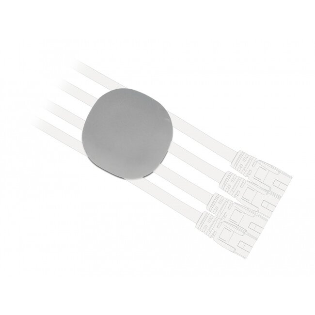 Delock Cable Holder Mini self-adhesive with 4 feed-throughs Set 3 pieces