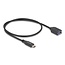 Delock USB 10 Gbps Coaxial Cable USB Type-C™ male to Type-A female 50 cm