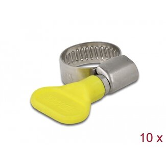 DeLOCK Delock Butterfly Hose Clamp 13 - 19 mm 10 pieces yellow