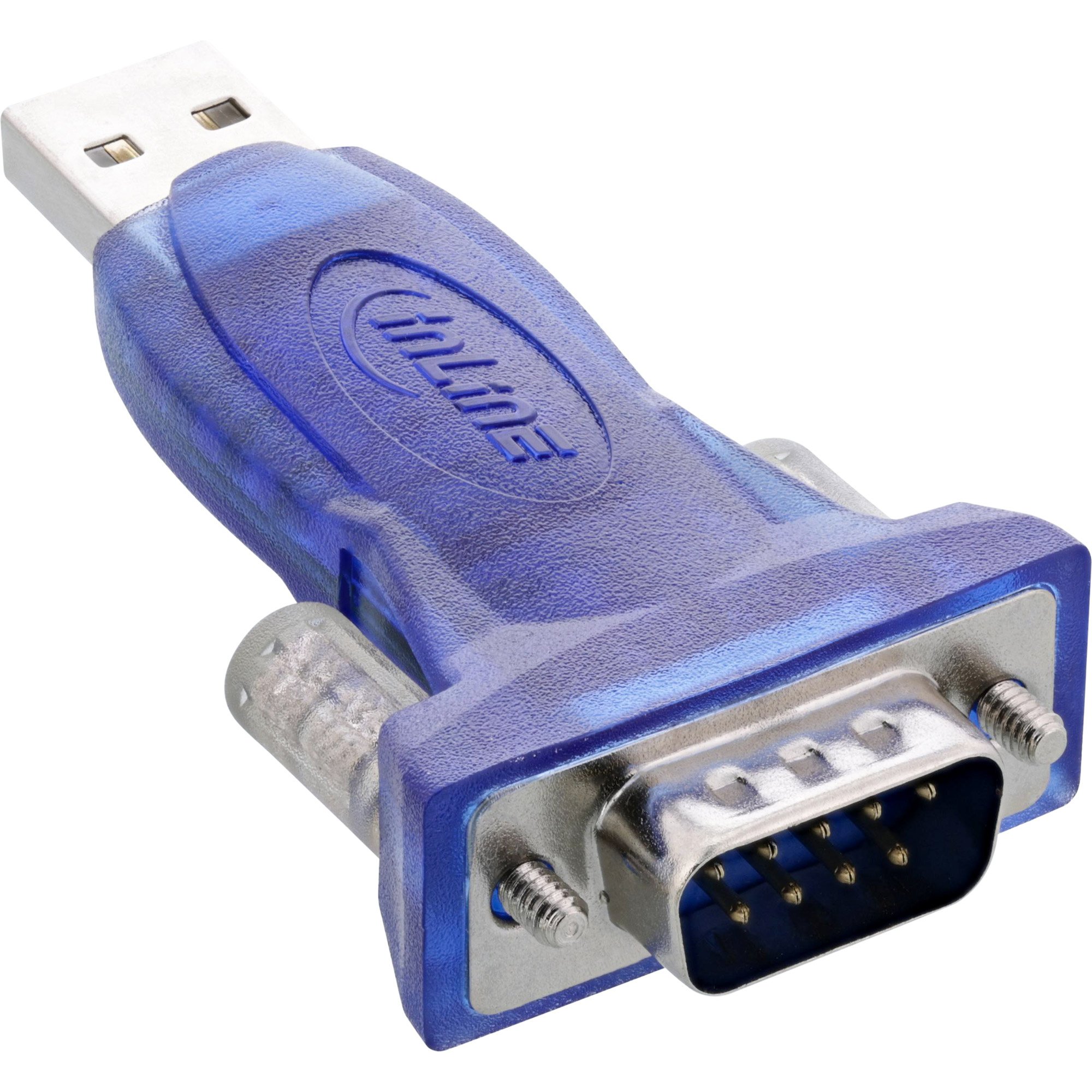 InLine 33304A. Aansluiting 1: 9pin Sub D male, Aansluiting 2: DB9. Kleur van het product: Blauw